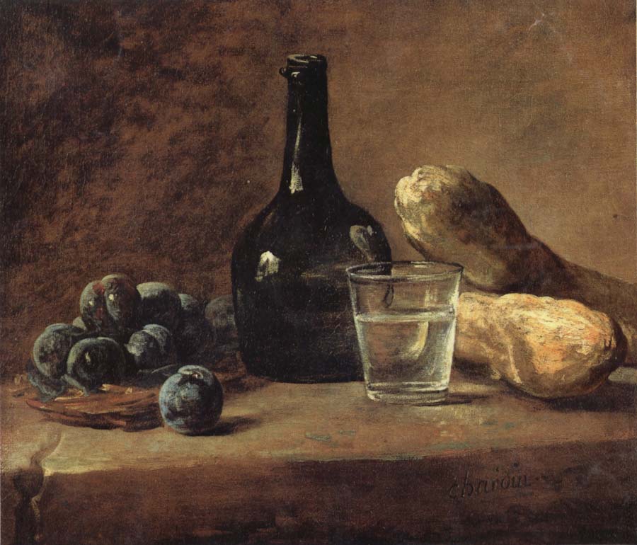 Jean Baptiste Simeon Chardin Still Life with Plums